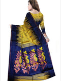 Pradip Fabrics Woven Yellow and Blue color Soft Handloom Saree