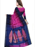 Pradip Fabrics Woven Pink and Green color  Soft Handloom Saree