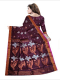 Pradip Fabrics Woven Deep brown Color Soft Handloom Saree
