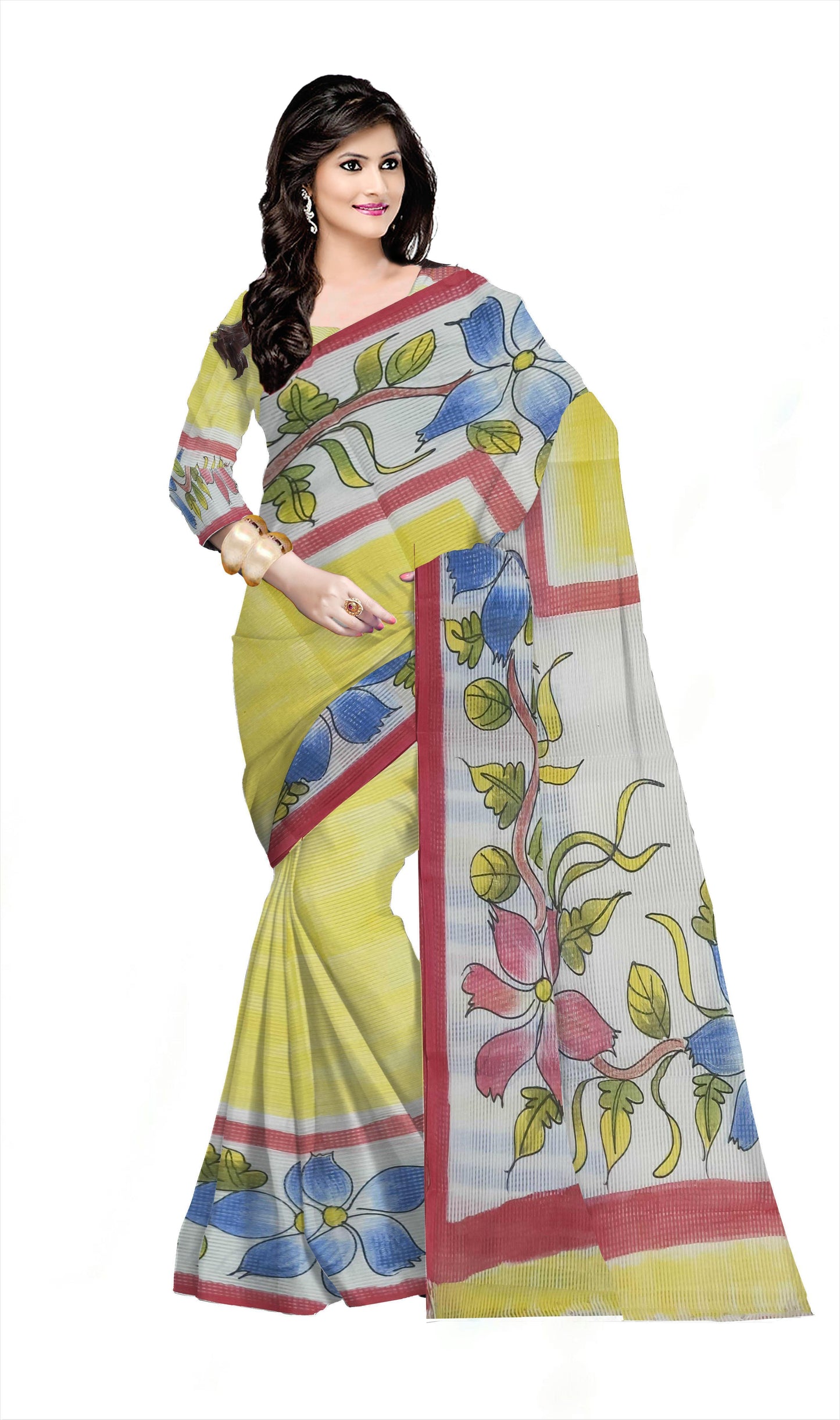 Pradip Fabrics Woman's Reshom kota print Saree