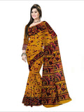 Pradip Fabrics Woven Yellow and Black color  Pure Silk Saree