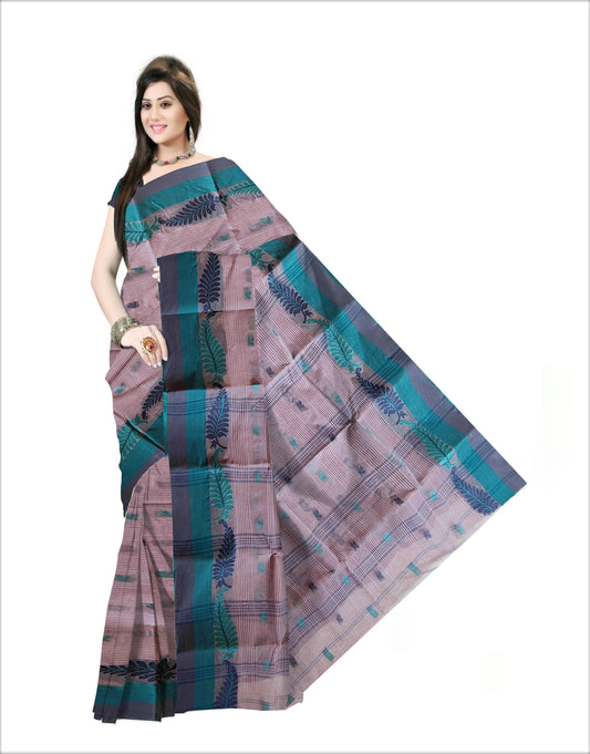 Pradip Fabrics Woven Cream color Pure Tant cotton  Saree