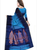 Pradip Fabrics Woven sky blue and Blue color Soft Handloom Saree