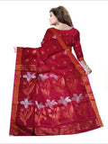 Pradip Fabrics Woven Red Color Soft Handloom Saree