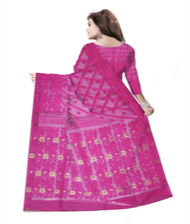 Pradip Fabrics Ethnic Woman's Dhakai Jamdani  Saree