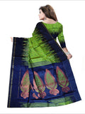 Pradip Fabrics Woven Green and Blue color Soft Handloom Saree