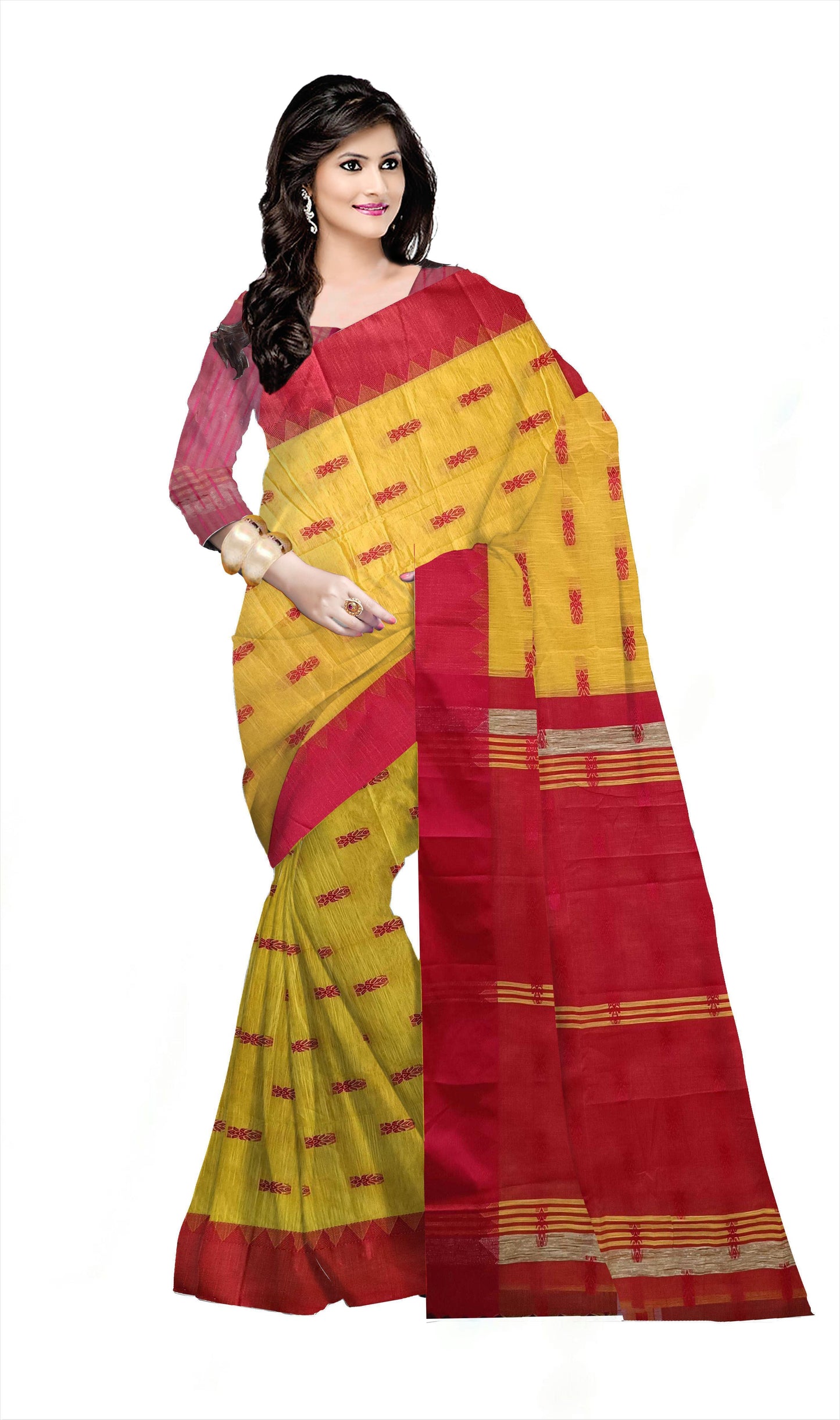 Pradip Fabrics Woman's 100% Khadi cotton Saree