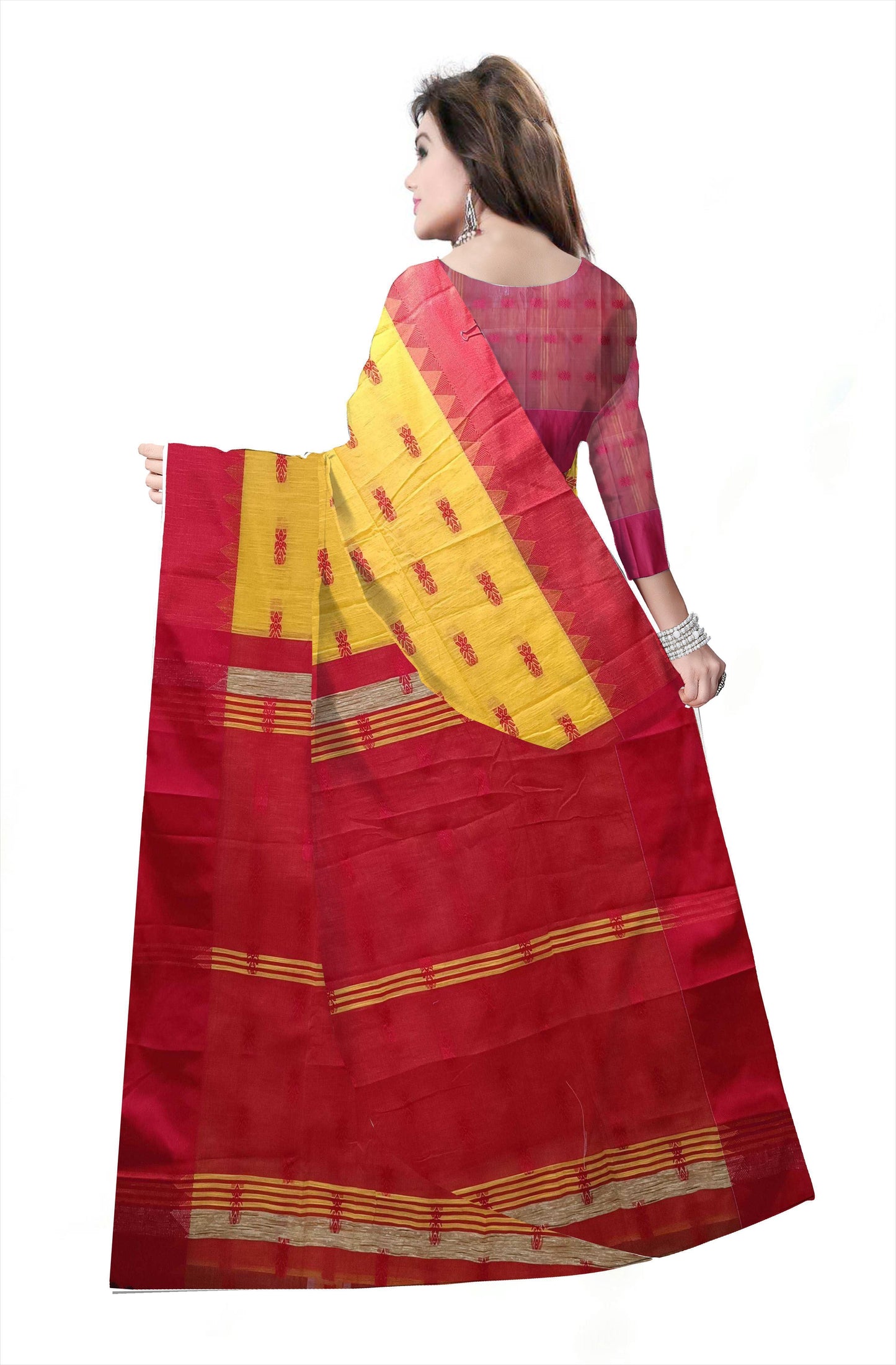 Pradip Fabrics Woman's 100% Khadi cotton Saree