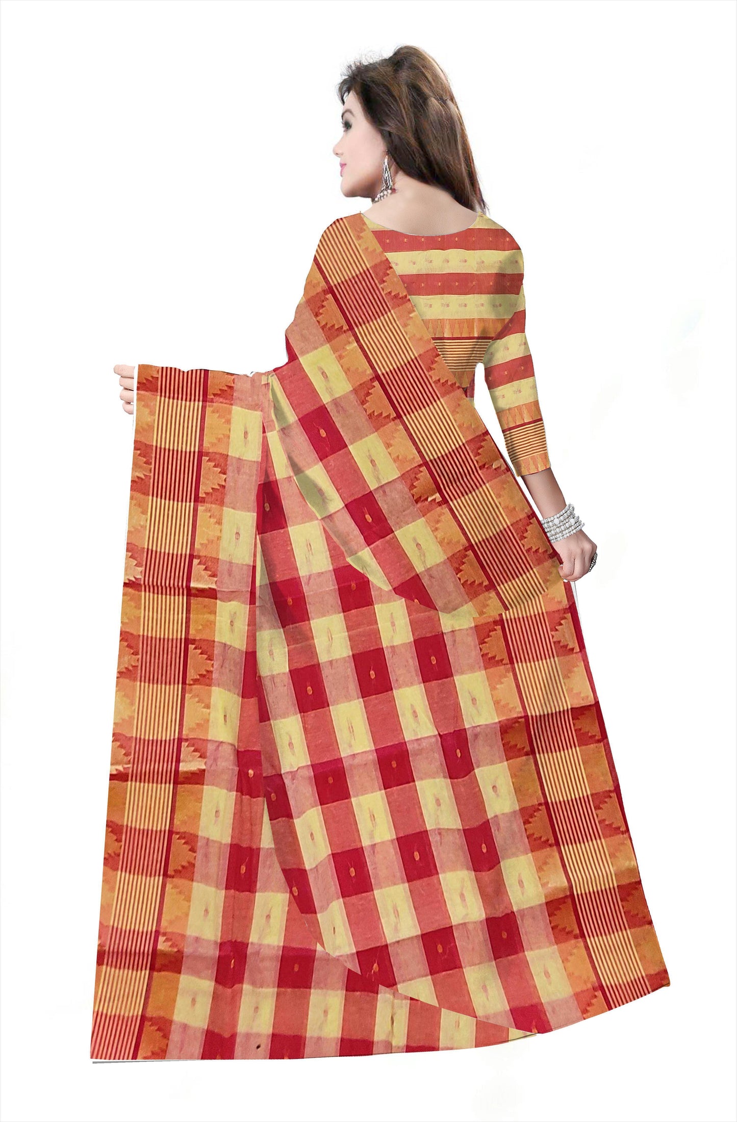 Pradip Fabrics Ethnic Woman's Tant cotton Saree