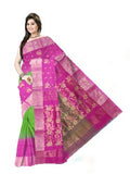 Pradip Fabrics Ethnic Women's Cotton Tant cotton Green & pink Color Saree