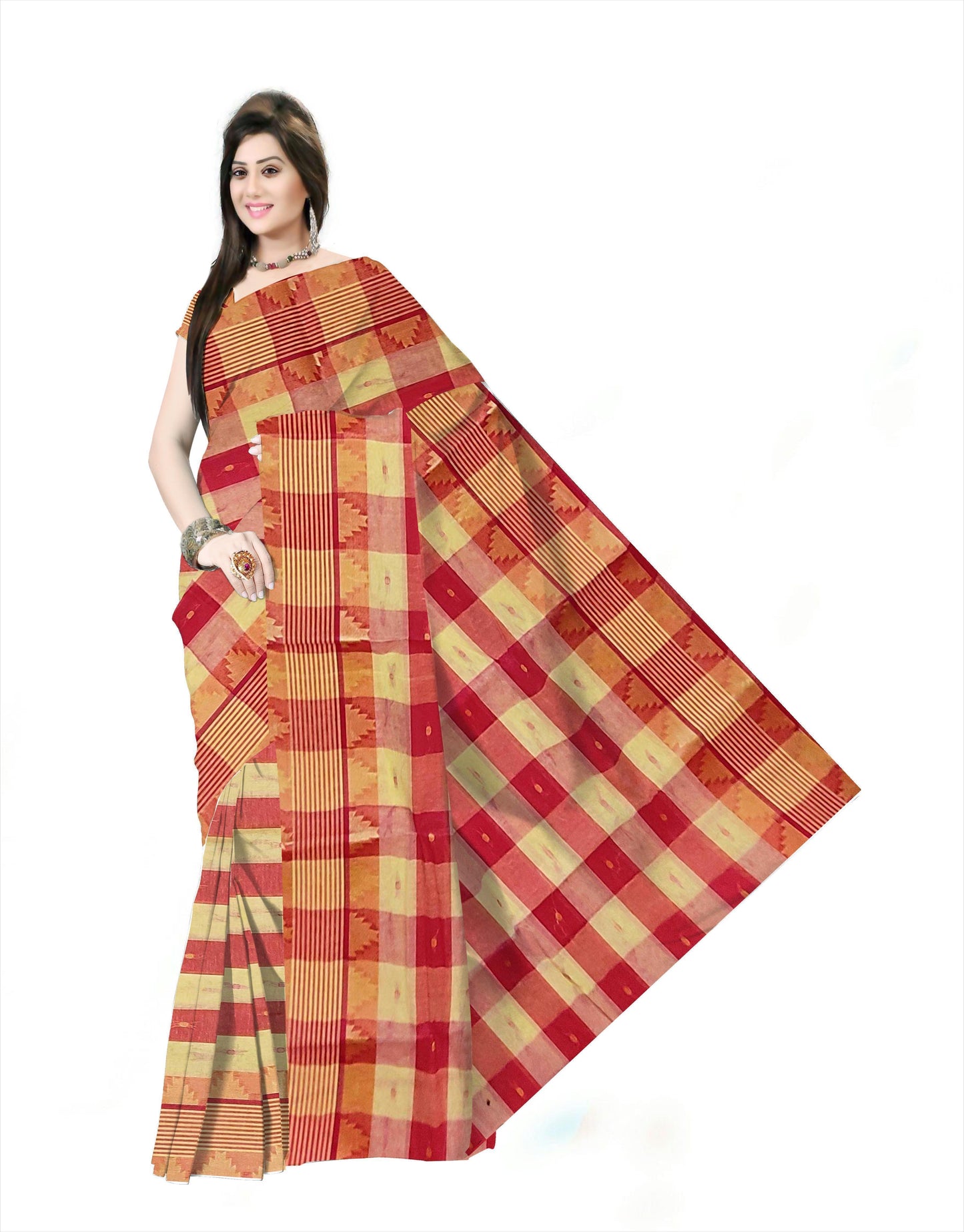 Pradip Fabrics Ethnic Woman's Tant cotton Saree