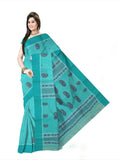 Pradip Fabrics Woven Tant Pure Cotton Saree (Green )