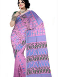Pradip Fabrics Ethnic Women's Cotton Tant Gap Jamdani pink  Color Saree