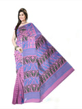 Pradip Fabrics Ethnic Women's Cotton Tant Gap Jamdani pink  Color Saree