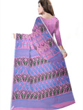 Pradip Fabrics Ethnic Women's Cotton Tant Gap Jamdani pink  Color Saree