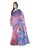 Pradip Fabrics Ethnic Women's Cotton Tant Gap Jamdani pink Color Saree