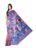 Pradip Fabrics Ethnic Women's Cotton Tant Gap Jamdani pink Color Saree