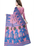 Pradip Fabrics Ethnic Women's Cotton Tant Gap Jamdani pink Color Saree