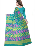 Pradip Fabrics Ethnic Women's Cotton Tant Gap Jamdani  Green Color Saree