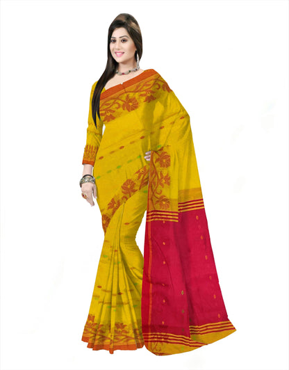 Pradip Fabrics Ethnic Woman's Tant cotton Silk Saree