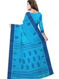 Pradip Fabrics Woven Tant Pure Cotton Saree (Blue)