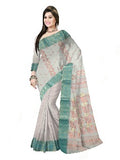 Pradip Fabrics Ethnic Women's Cotton Tant cotton white  Color Saree