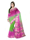Pradip Fabrics Ethnic Women's Cotton Tant cotton Green & pink Color Saree