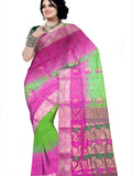 Pradip Fabrics Ethnic Women's Cotton Tant cotton Green & pink Color Saree