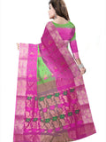 Pradip Fabrics Ethnic Women's Cotton Tant cotton Green & pink Color Saree