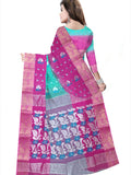 Pradip Fabrics Ethnic Women's Cotton Tant cotton Sea Green & pink Color Saree