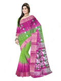 Pradip Fabrics Ethnic Women's Cotton Tant cotton Green & pink Color Saree