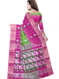 Pradip Fabrics Ethnic Women's Cotton Tant cotton Green & pink Color Saree