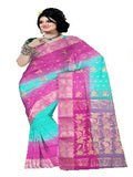 Pradip Fabrics Ethnic Women's Cotton Tant cotton Sea Green & pink Color Saree