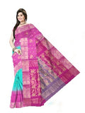 Pradip Fabrics Ethnic Women's Cotton Tant cotton Sea Green & pink Color Saree