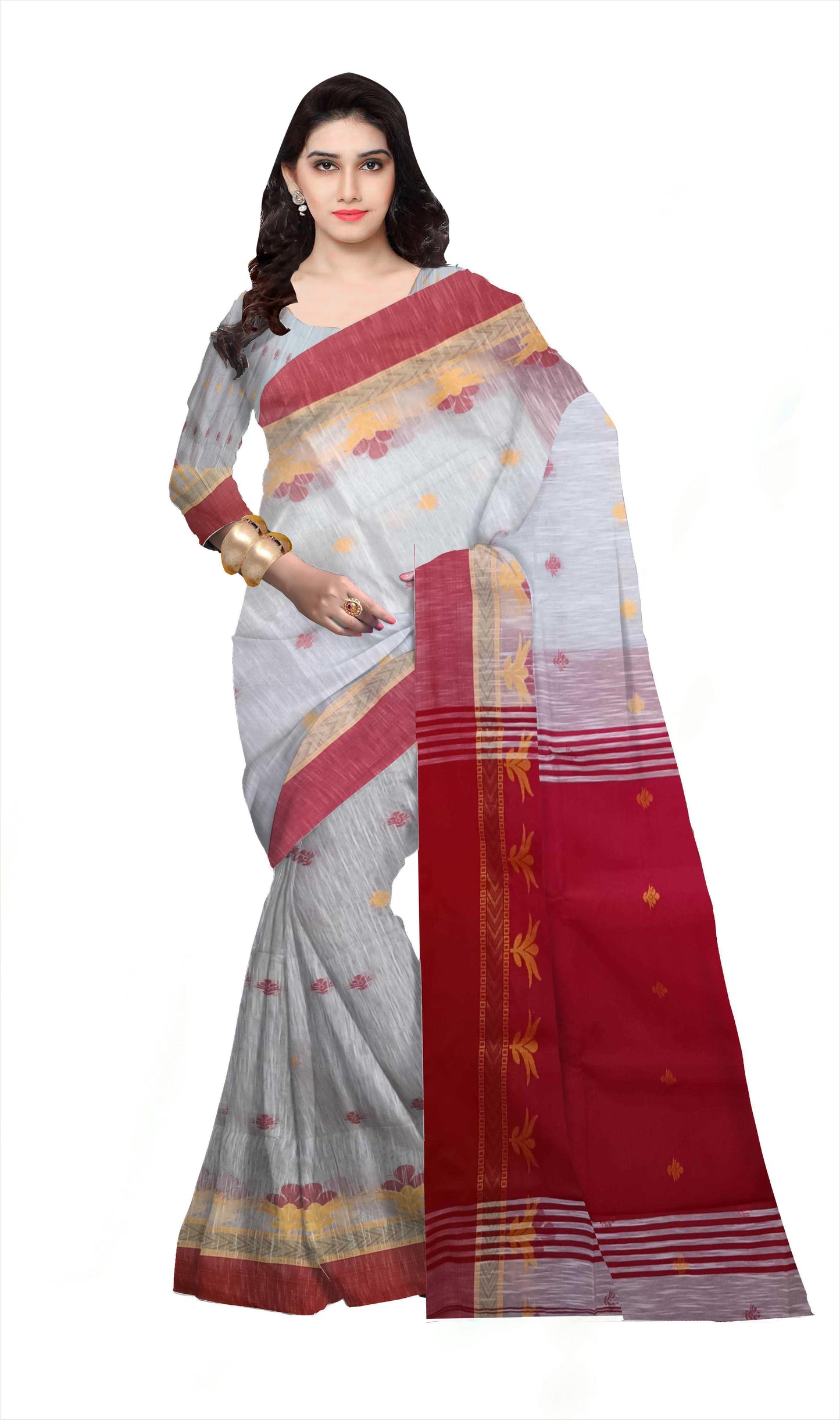 Pradip Fabrics Woman's 100% Khadi cotton Saree