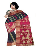 Woven Bollywood Silk Blend Saree  (Red & black )