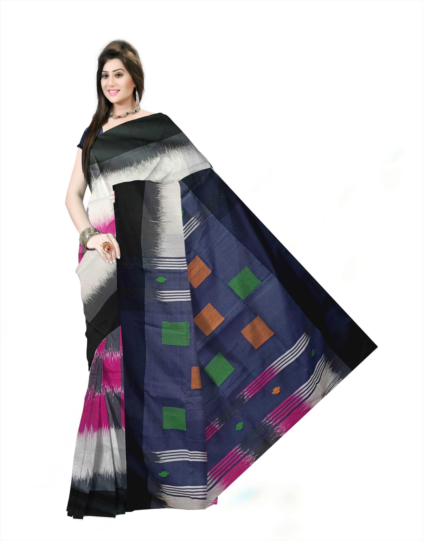 Pradip Fabrics Women's 100% linen cotton Saree