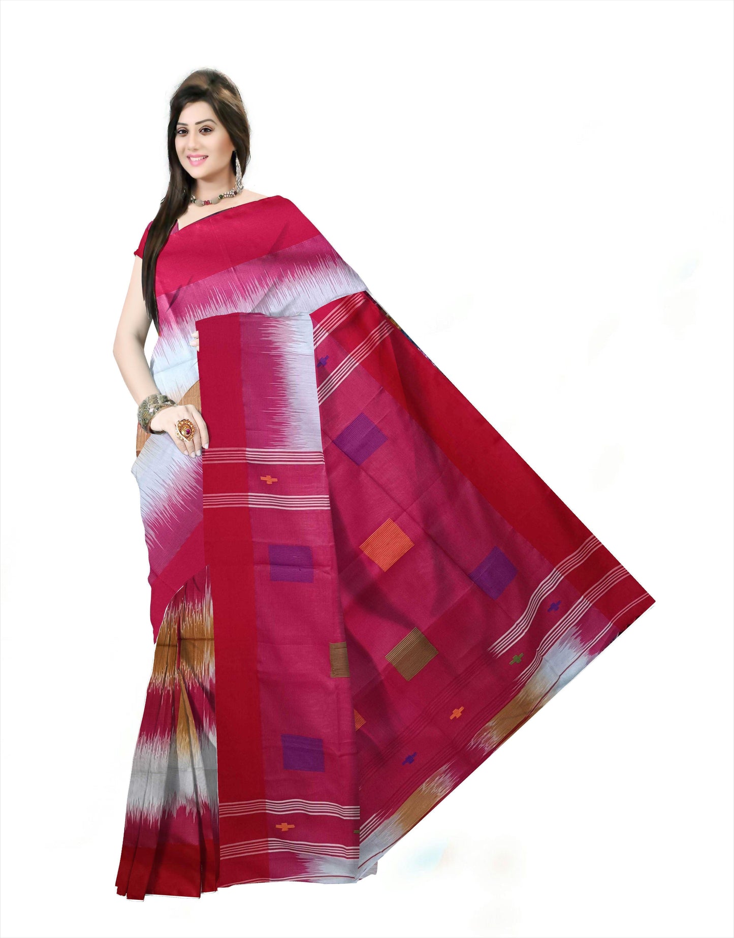 Pradip Fabrics Women's 100% linen cotton Saree