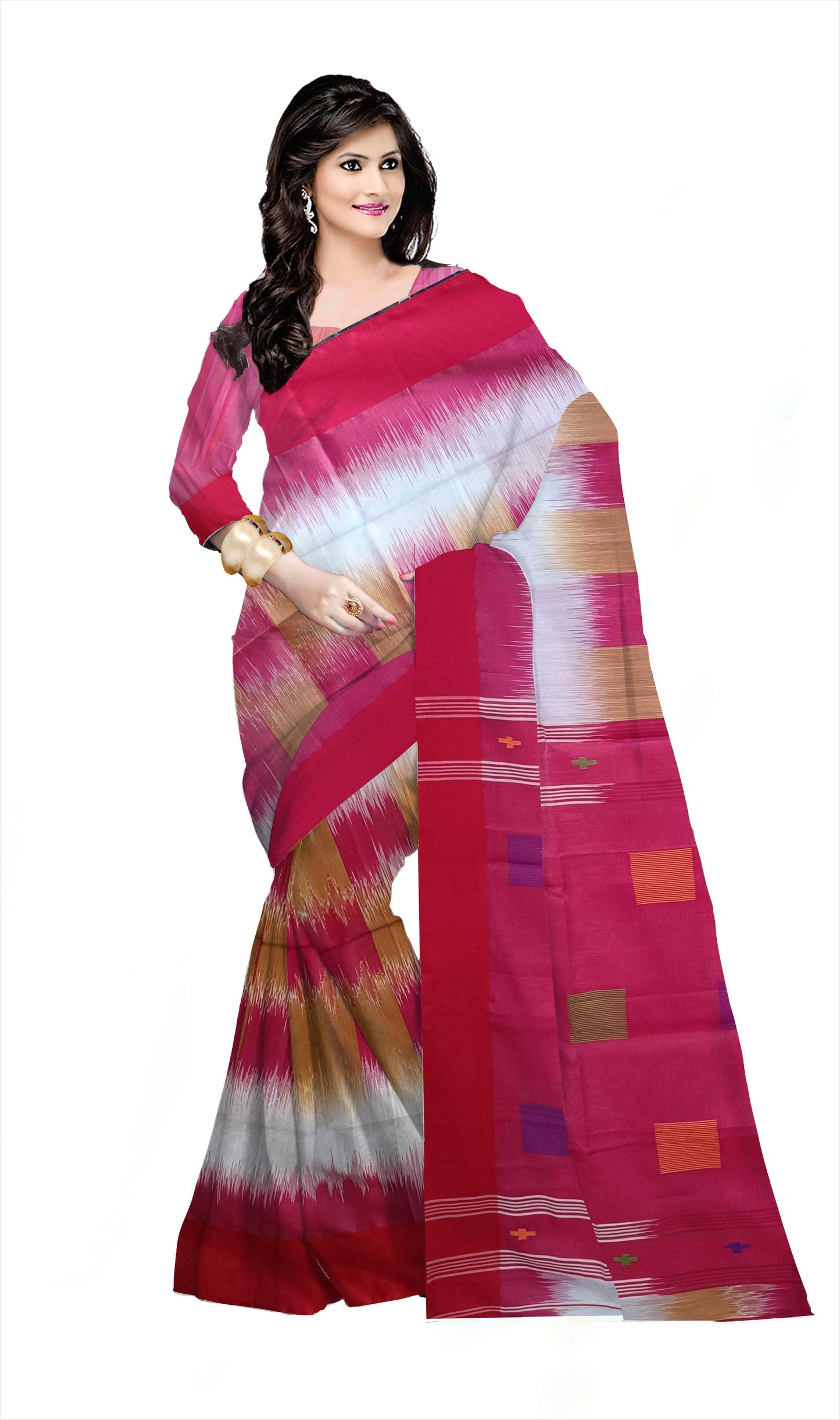 Pradip Fabrics Women's 100% linen cotton Saree