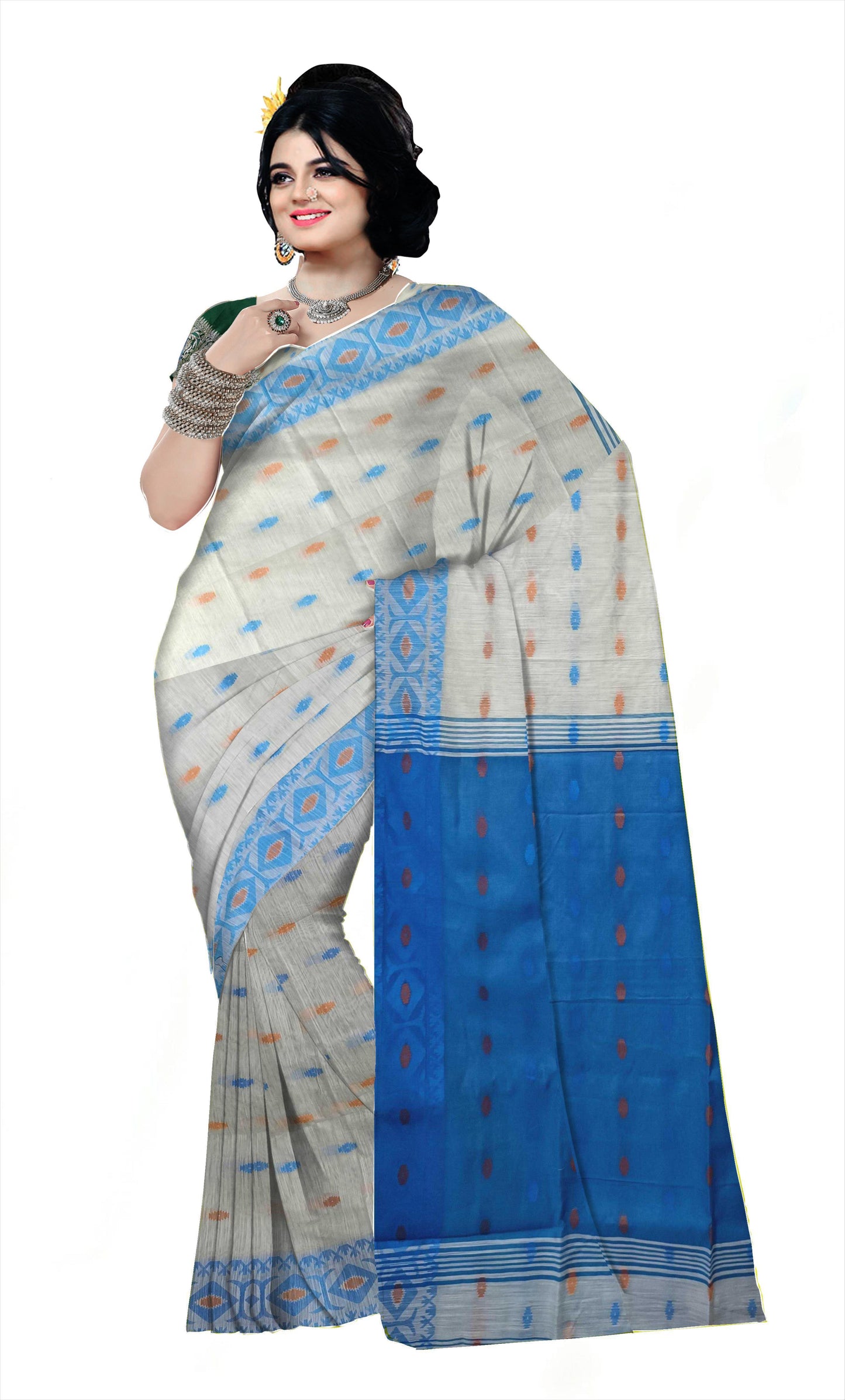 Pradip Fabrics Woman's 100% Khadi cotton Saree