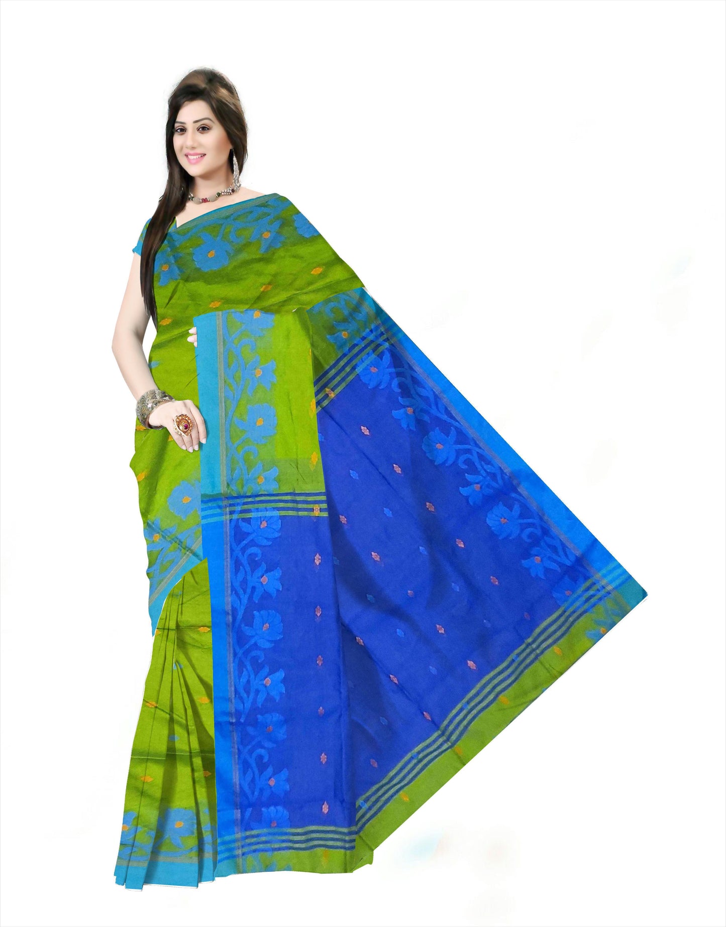 Pradip Fabrics Ethnic Woman's Tant cotton Silk Saree