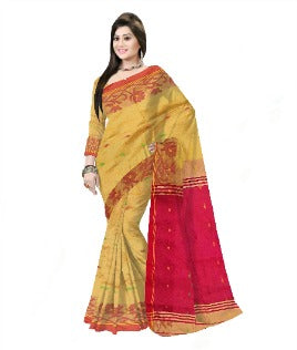 Pradip Fabrics Ethnic Woman's Tant cotton Silk Saree