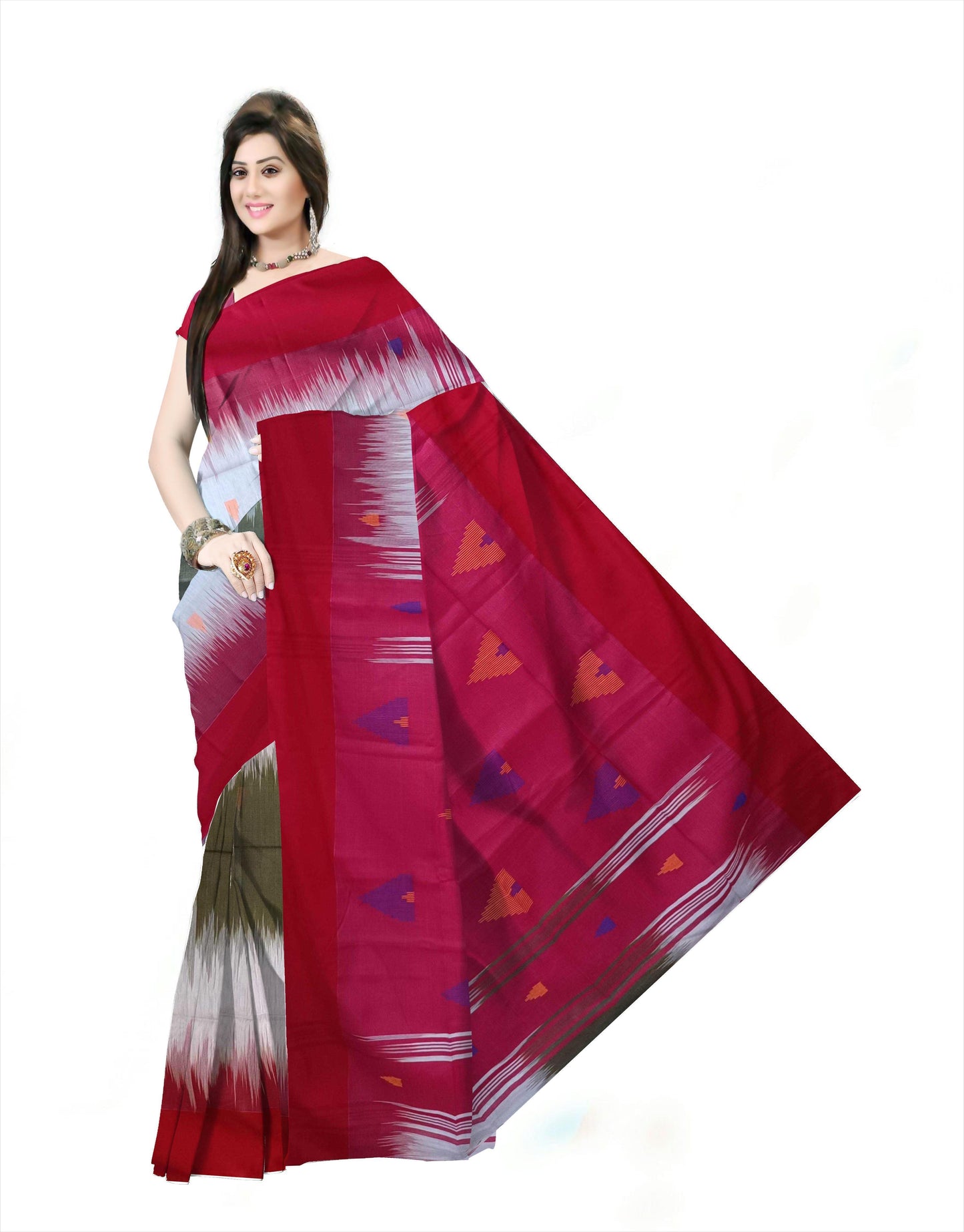 Pradip Fabrics Women's 100% linen cotton Saree