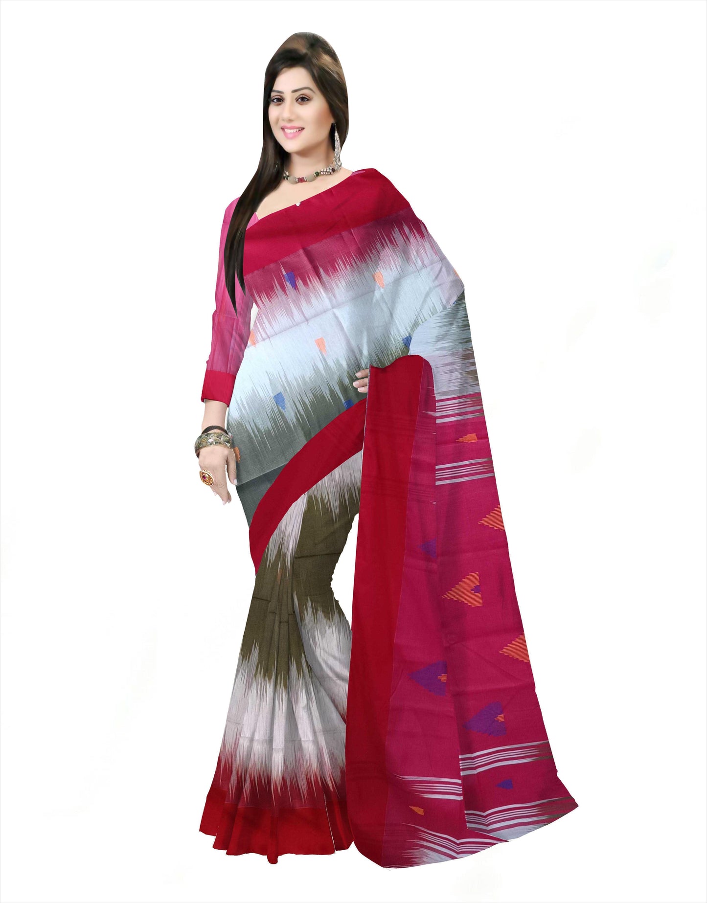 Pradip Fabrics Women's 100% linen cotton Saree