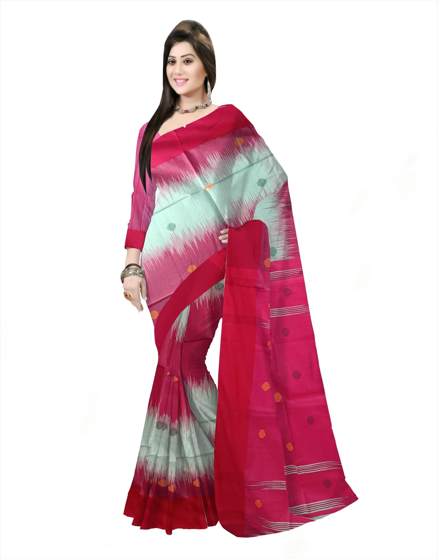 Pradip Fabrics Women's 100% linen cotton Saree