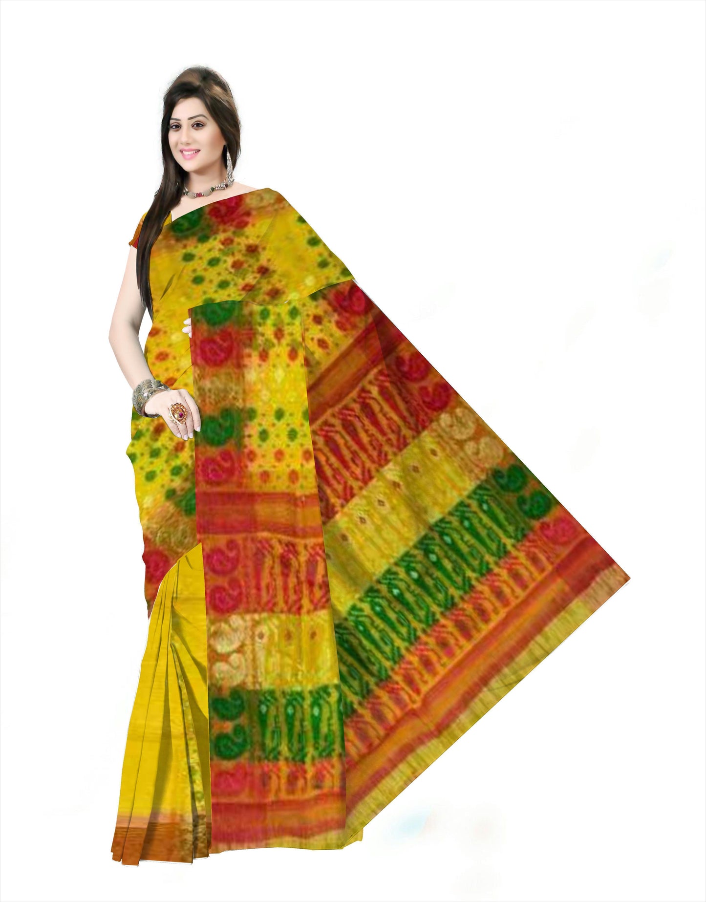 Pradip Fabrics Handloom Pure Tant  Gap jamdni Saree
