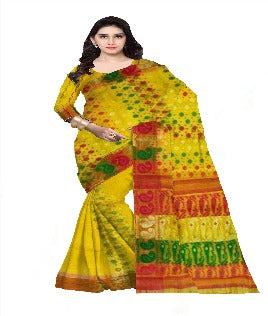 Pradip Fabrics Handloom Pure Tant  Gap jamdni Saree