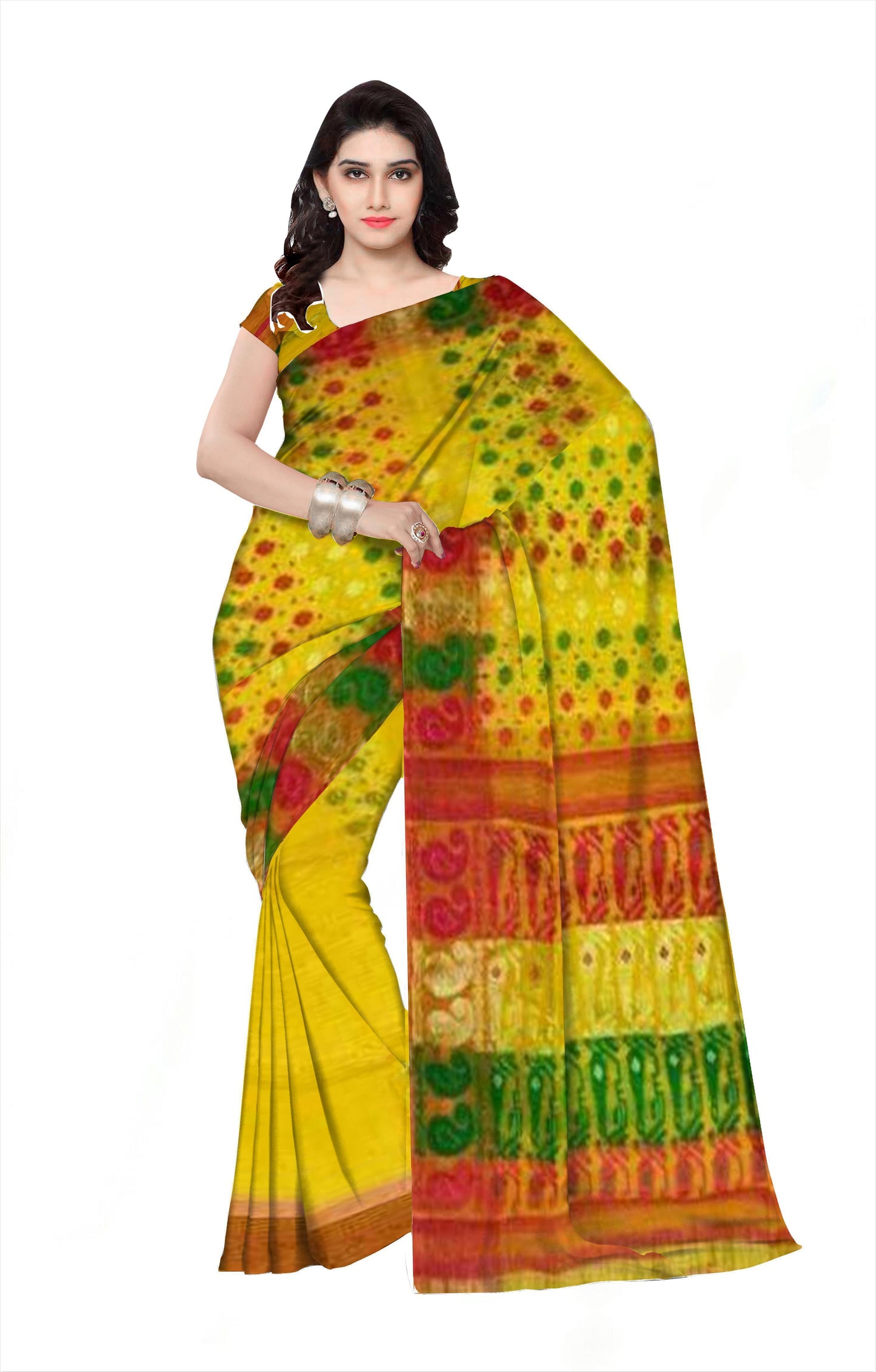 Pradip Fabrics Handloom Pure Tant  Gap jamdni Saree