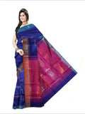 Pradip Fabrics Woven pink & Blue color Pure Cotton Soft Handloom Saree