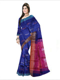 Pradip Fabrics Woven pink & Blue color Pure Cotton Soft Handloom Saree